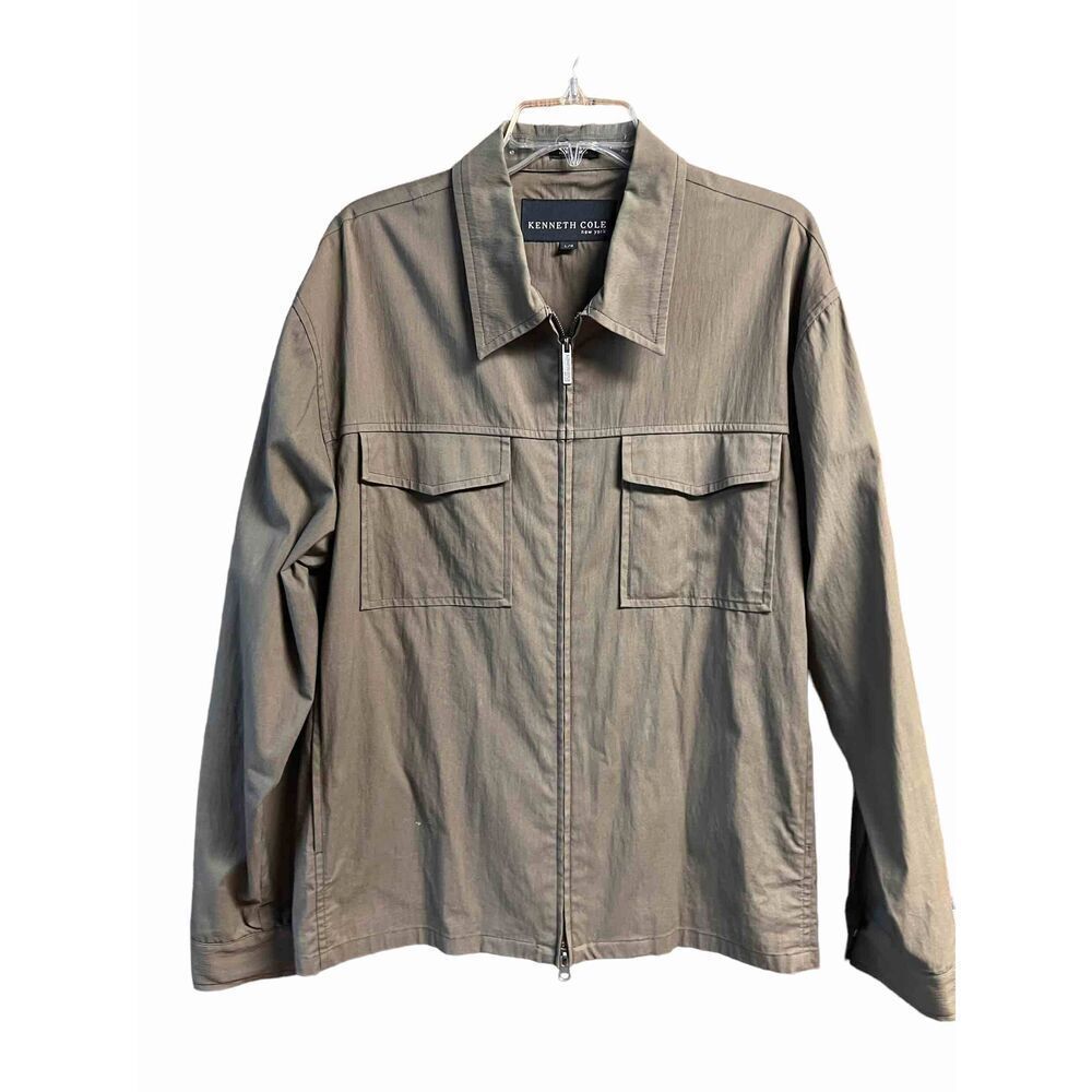 Kenneth Cole Unisex Light Weight Zipper Shirt/Jacket Sz L NWT